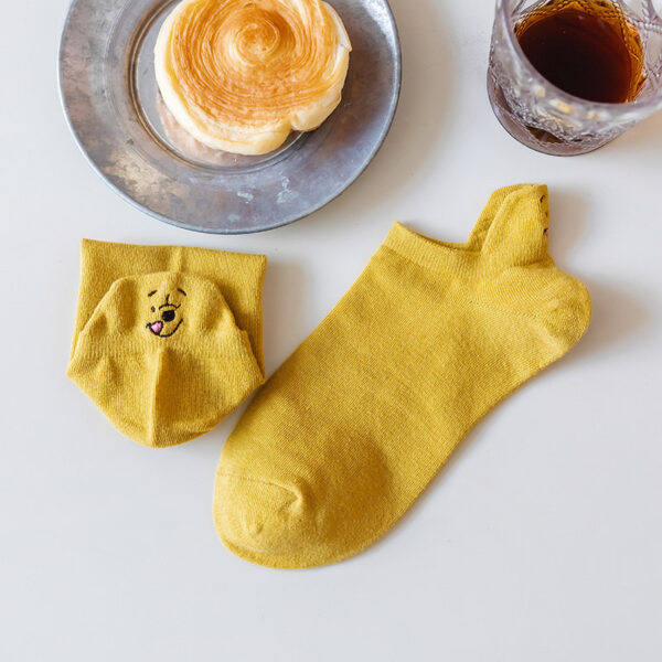 Heel embroidered cartoon shallow mouth socks - Image 10