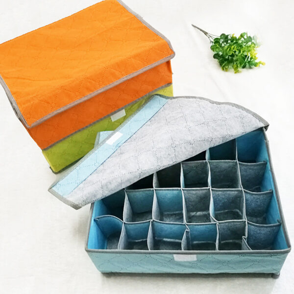Colorful covered bamboo charcoal underwear socks storage box - Image 2