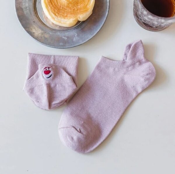 Heel embroidered cartoon shallow mouth socks - Image 8