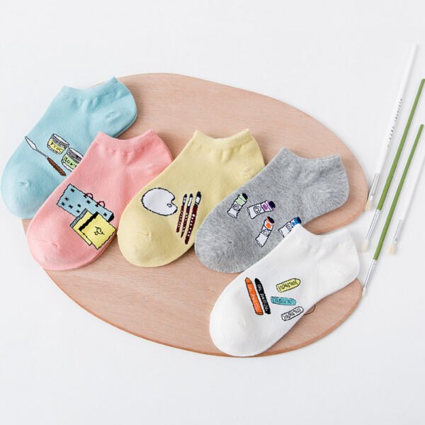 Women's Solid Color Socks Low Cut Shallow Mouth Leisure Boat Socks - Image 15