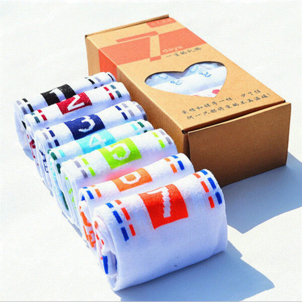 PolyCotton White Socks Star Socks 7 Days Socks - Image 2