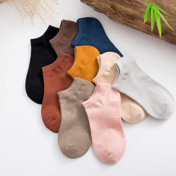 Spring and summer new bamboo fiber boat socks - Image 2