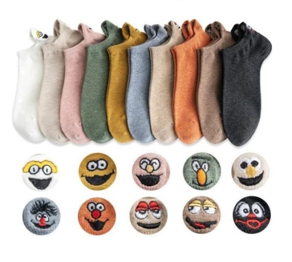 Heel embroidered cartoon shallow mouth socks - Image 7