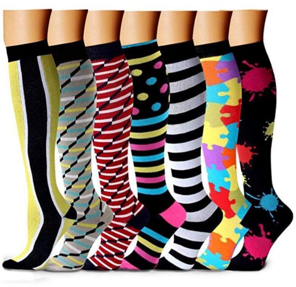 Jacquard Compression Socks Sports Running Football Socks Elastic Socks Compression Socks - Image 7