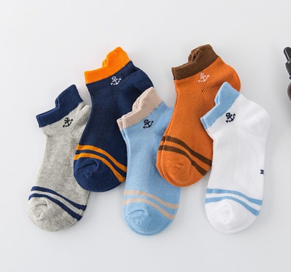 Children mesh socks anchor star cotton spring summer boys girls kids socks for 3-12 year - Image 4