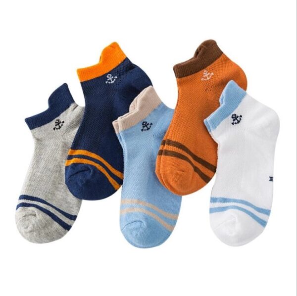 Children mesh socks anchor star cotton spring summer boys girls kids socks for 3-12 year - Image 3