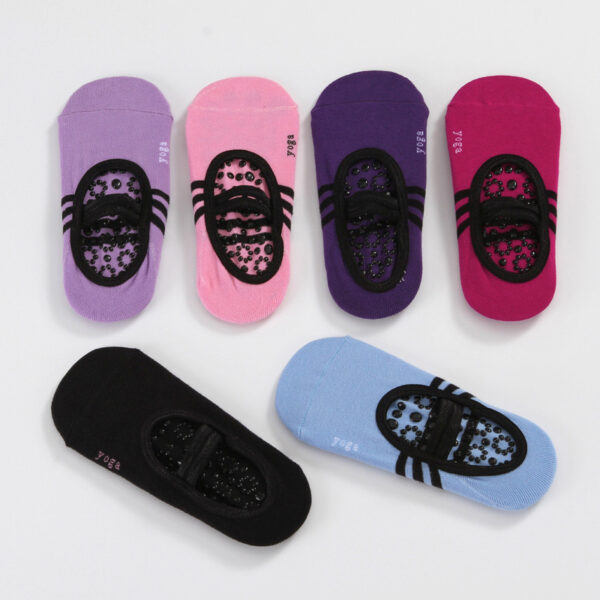 Non-slip yoga socks ballet style fitness boat socks sports socks dance socks aerobics socks cotton socks - Image 2