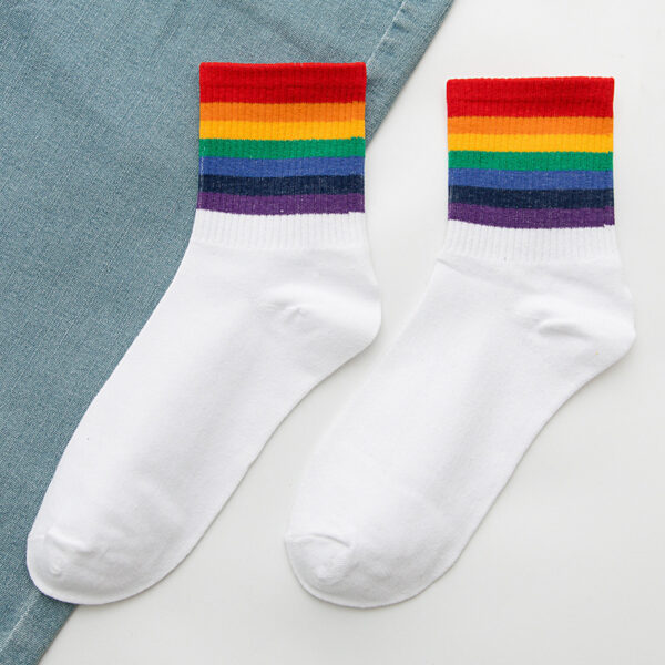 Rainbow Socks Women's Cotton Socks In Tube Socks - Image 7