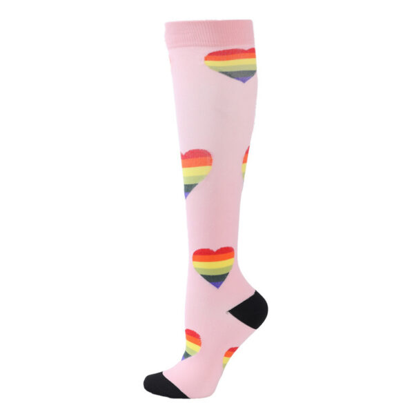 Jacquard Compression Socks Sports Running Football Socks Elastic Socks Compression Socks - Image 17