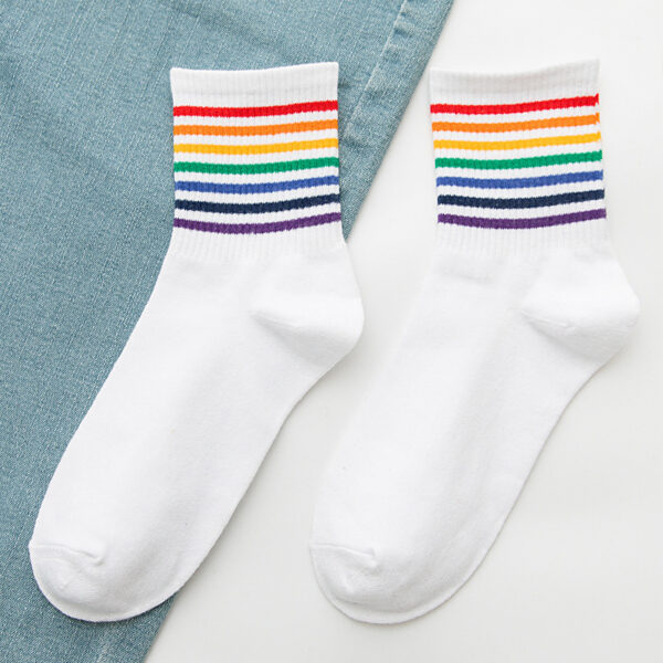 Rainbow Socks Women's Cotton Socks In Tube Socks - Image 5