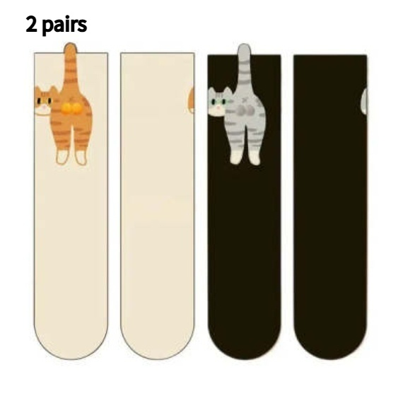 Cute Cat Socks With Balls Summer Breathable Soft Cotton Socks Funny Cotton Sock Middle Tube Girl Women Novelty Sport Socks - Image 10