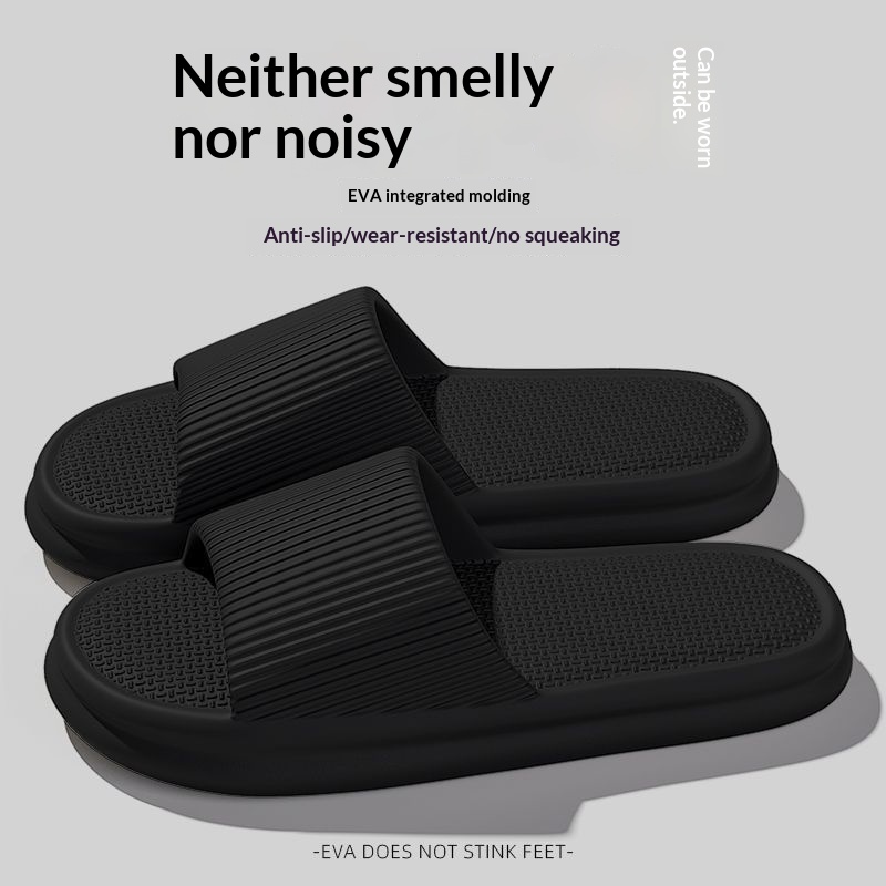 Minimalist Home-Use Bathroom Slippers With A Plush Cushioned - Image 2