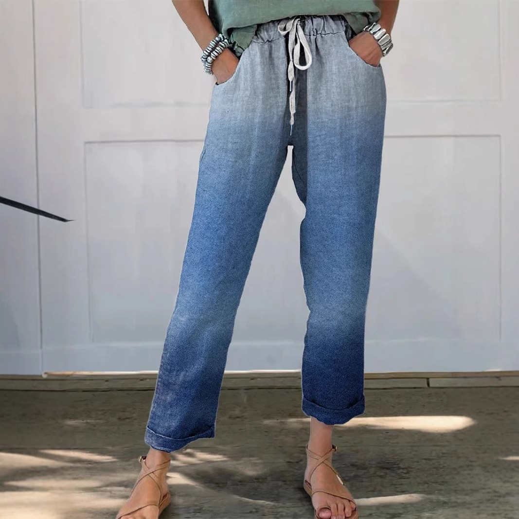 Fashionable Graffiti-Style Casual Pants With A Floral Print - Image 2