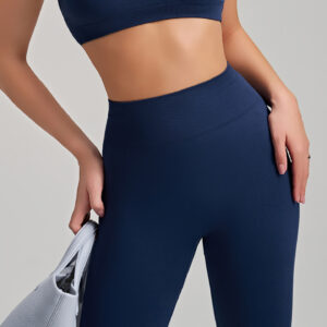 High-Elastic Seamless Knit Yoga Pants For Women, Peach Hip