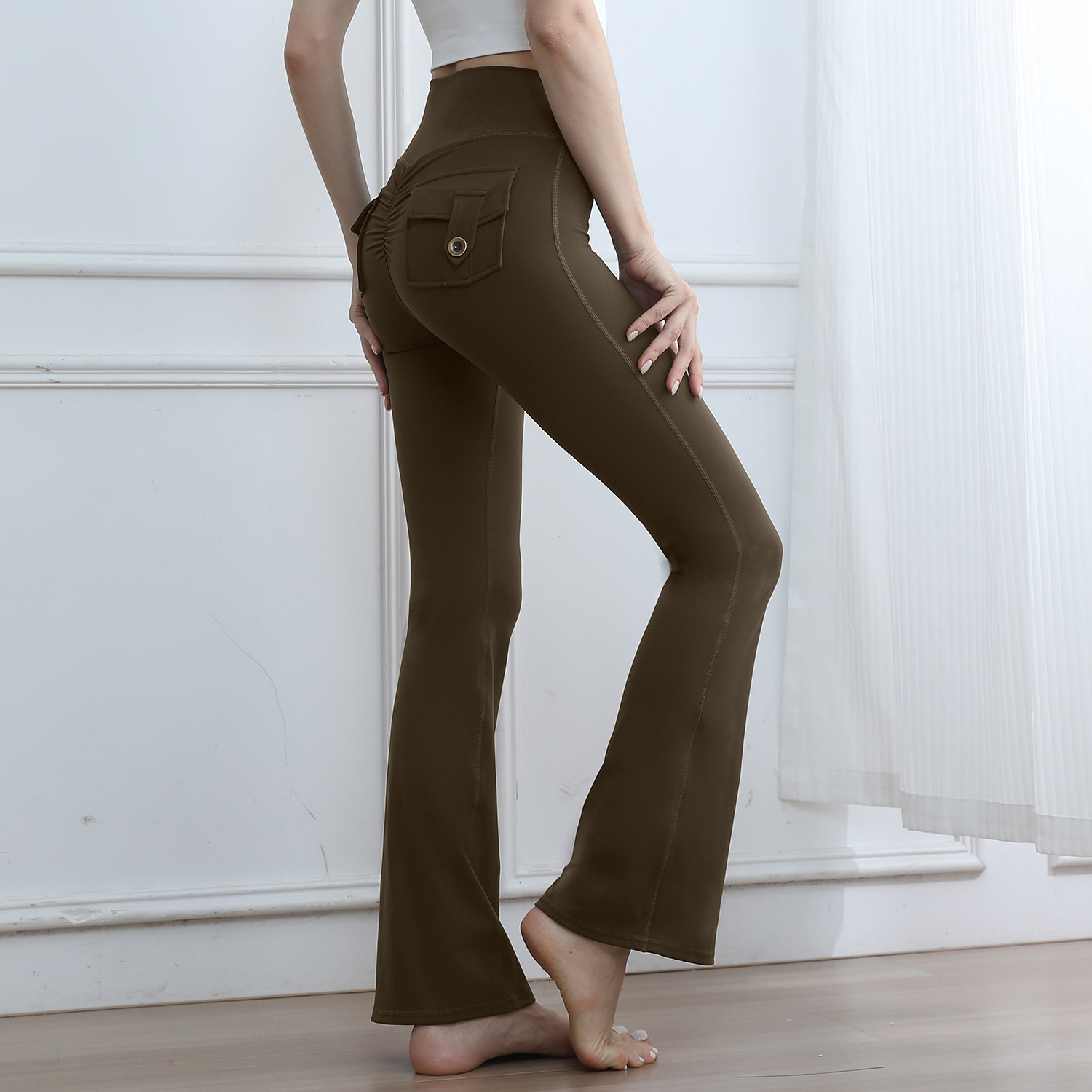 High-Waist Cargo Pocket Leggings - Image 9