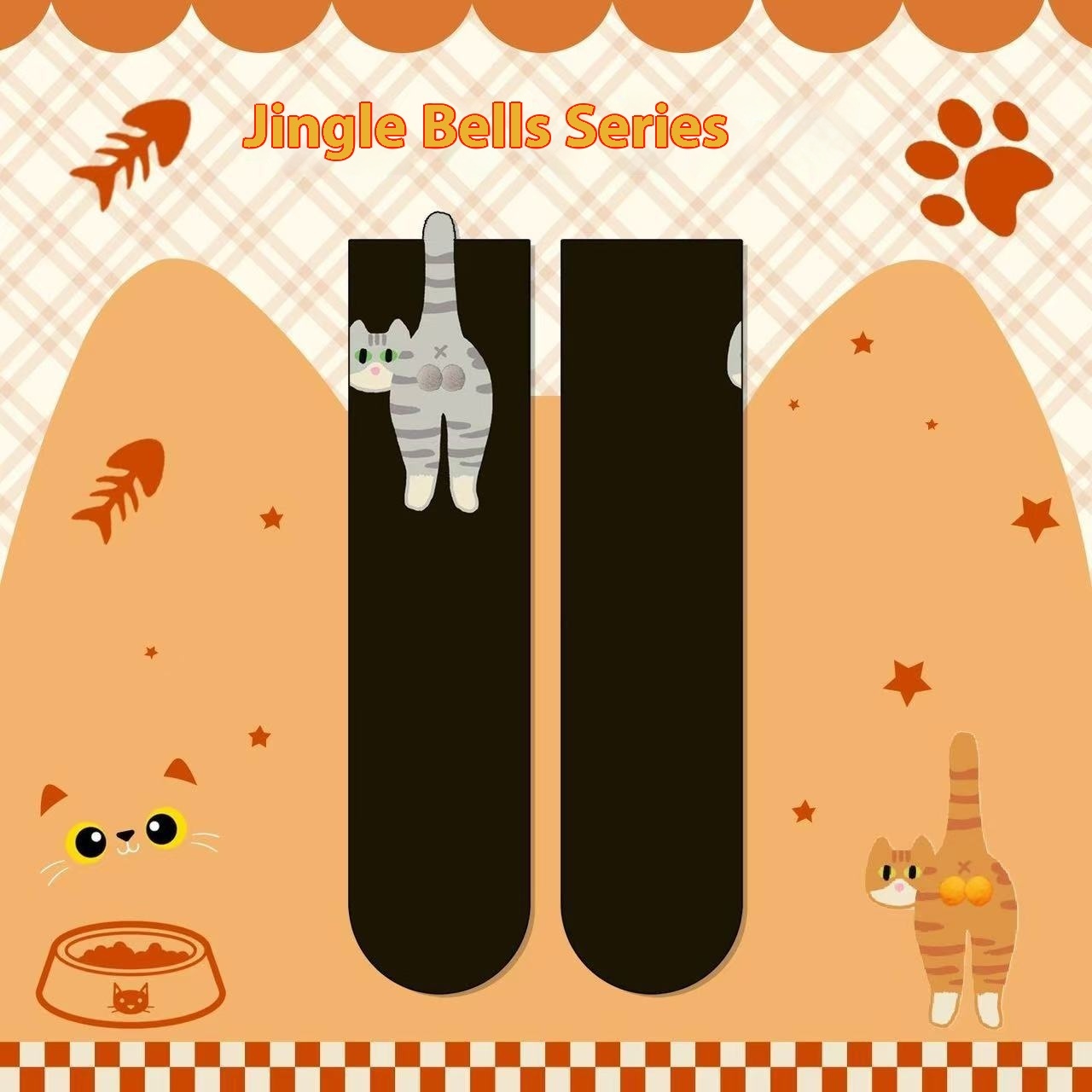 Cute Cat Socks With Balls Summer Breathable Soft Cotton Socks Funny Cotton Sock Middle Tube Girl Women Novelty Sport Socks - Image 3