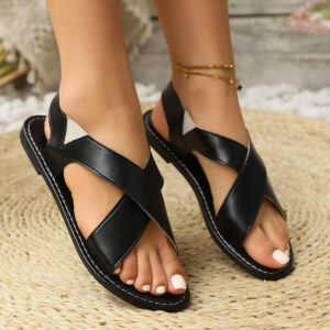 Wide-Strap Open-Toe Beach Sandals